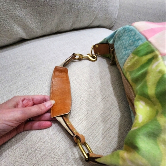 Vintage Coach Patchwork Multi-Colored Hobo Shoulder Bag Purse - Picture 11 of 16